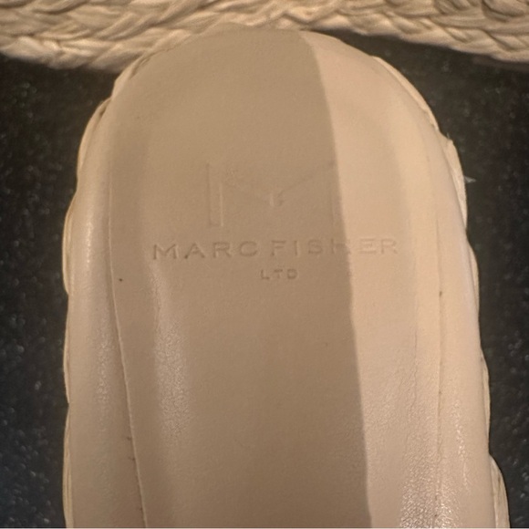 Marc Fisher Woven Tan Slide Sandals - Picture 5 of 6